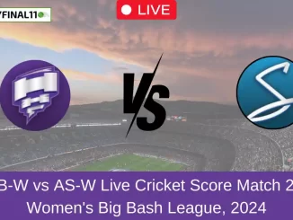 HB-W vs AS-W Live Cricket Score Match 25, Women's Big Bash League, 2024