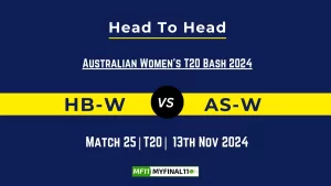 HB-W vs AS-W Player Battle, Head to Head Team Stats, Team Record - Australian Women’s T20 Bash 2024