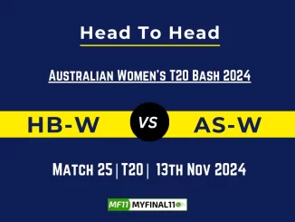 HB-W vs AS-W Player Battle, Head to Head Team Stats, Team Record - Australian Women’s T20 Bash 2024