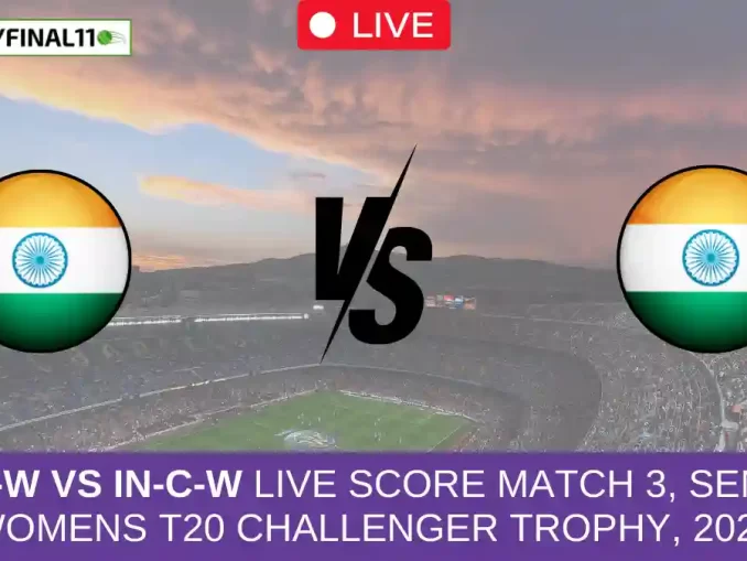 IN-B-W vs IN-C-W Live Score Match 3, Senior Womens T20 Challenger Trophy, 2024