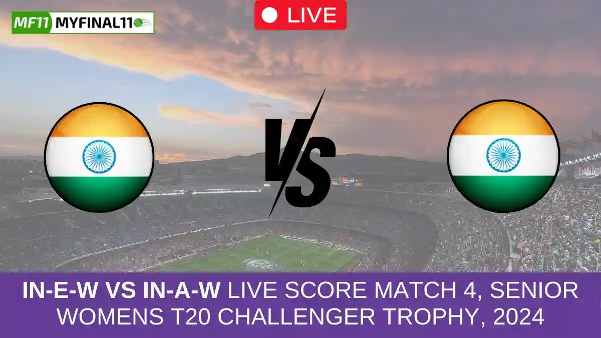 N-E-W vs IN-A-W Live Score Match 4, Senior Womens T20 Challenger Trophy, 2024