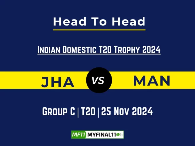 JHA vs MAN Player Battle, Head to Head Team Stats, Team Record - Indian Domestic T20 Trophy 2024