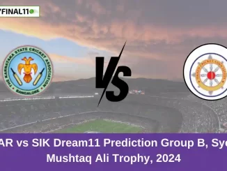 KAR vs SIK Dream11 Prediction Group B, Syed Mushtaq Ali Trophy, 2024