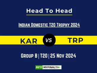 KAR vs TRP Player Battle, Head to Head Team Stats, Team Record - Indian Domestic T20 Trophy 2024