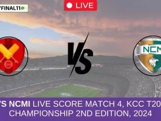 KMS vs NCMI Live Score Match 4, KCC T20 Elite Championship 2nd Edition, 2024