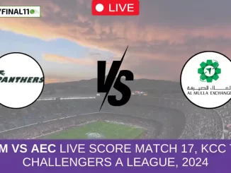 KRM vs AEC Live Score Match 17, KCC T20 Challengers A League, 2024