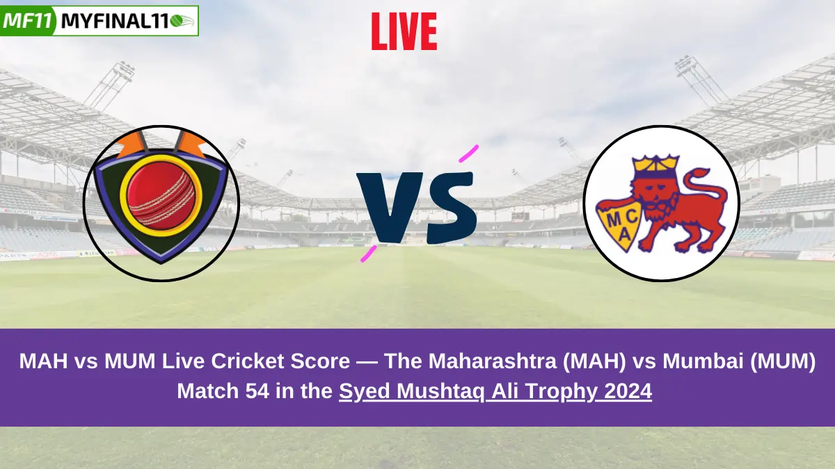 MAH vs MUM Live Score: Scorecard, Ball by Ball Commentary - Match 54, Syed Mushtaq Ali Trophy 2024