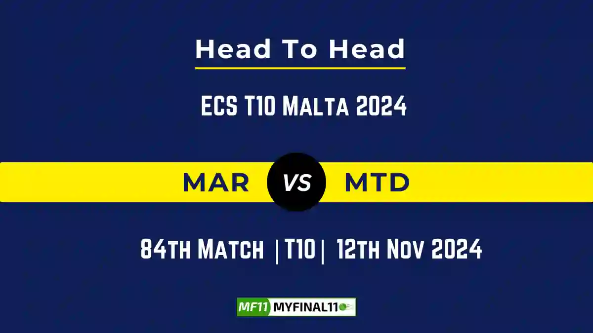 MAR vs MTD Player Battle, Head to Head Team Stats, Team Record - ECS T10 Malta 2024