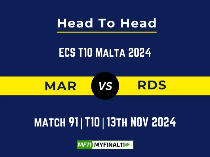 MAR vs RDS Player Battle, Head to Head Team Stats, Team Record