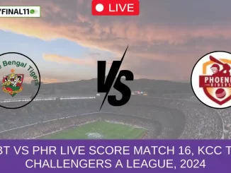 MBT vs PHR Live Score Match 16, KCC T20 Challengers A League, 2024