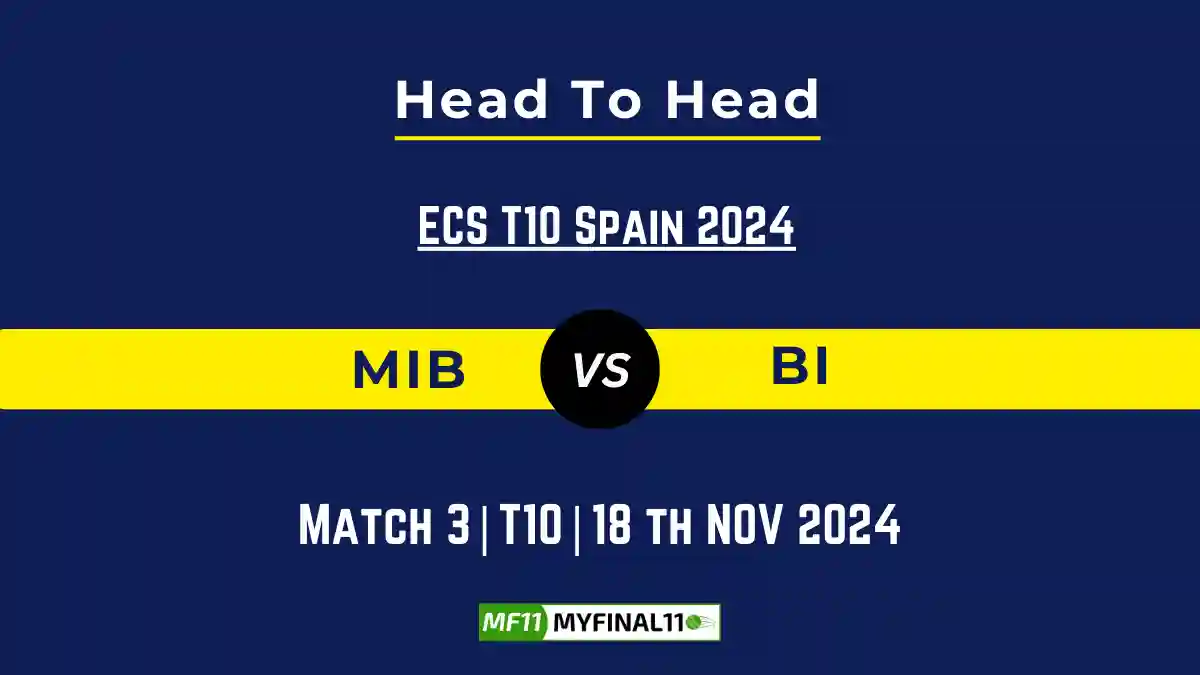 MIB vs BI Player Battle, Head to Head Team Stats, Team Record