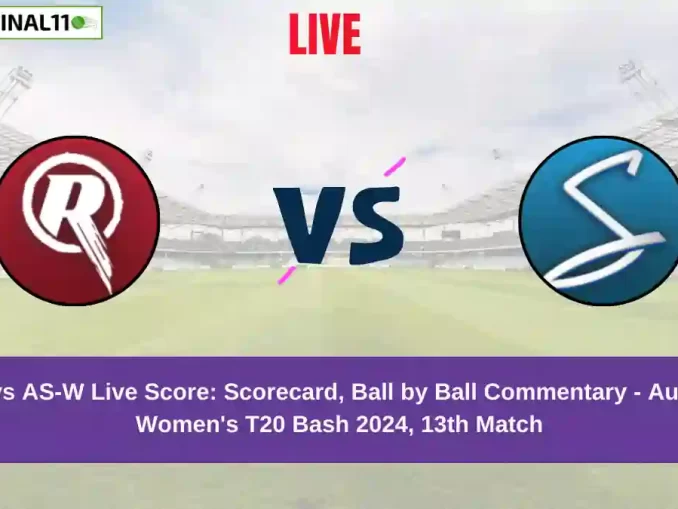 MR-W vs AS-W Live Score: Scorecard, Ball by Ball Commentary - Match 13, Australian Women’s T20 Bash 2024