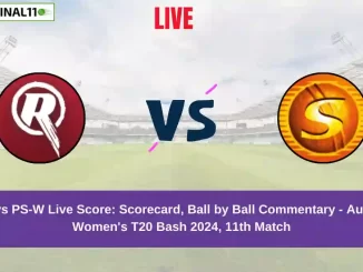 MR-W vs PS-W Live Score: Scorecard, Ball by Ball Commentary - Match 11, Australian Women's T20 Bash 2024