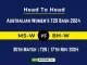 MS-W vs BH-W Player Battle, Head to Head Team Stats, Team Record - Australian Women's T20 Bash 2024