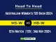 MS-W vs HB-W Player Battle, Head to Head Team Stats, Team Record - Australian Women's T20 Bash 2024