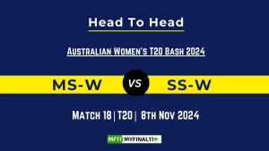 MS-W vs SS-W Player Battle, Head to Head Team Stats, Team Record - Australian Women’s T20 Bash 2024