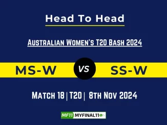 MS-W vs SS-W Player Battle, Head to Head Team Stats, Team Record - Australian Women’s T20 Bash 2024