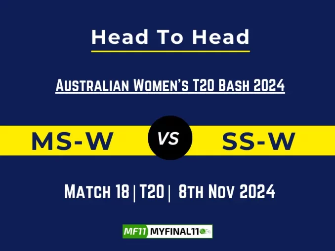 MS-W vs SS-W Player Battle, Head to Head Team Stats, Team Record - Australian Women’s T20 Bash 2024