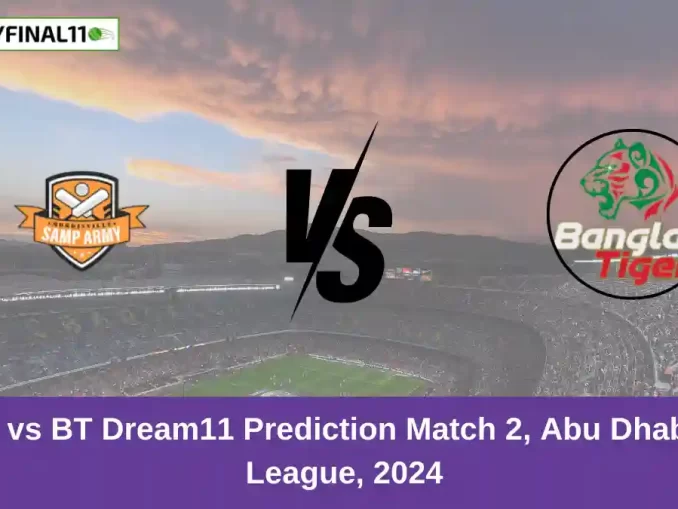 MSA vs BT Dream11 Prediction Match 2, Abu Dhabi T10 League, 2024