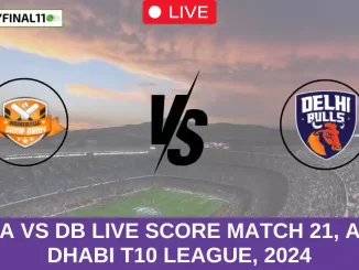 MSA vs DB Live Score Match 21, Abu Dhabi T10 League, 2024