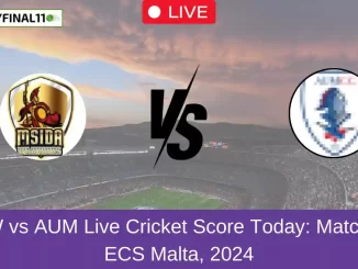 MSW vs AUM Live Cricket Score Today Match 81, ECS Malta, 2024