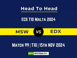 MSW vs EDX Player Battle, Head to Head Team Stats, Team Record