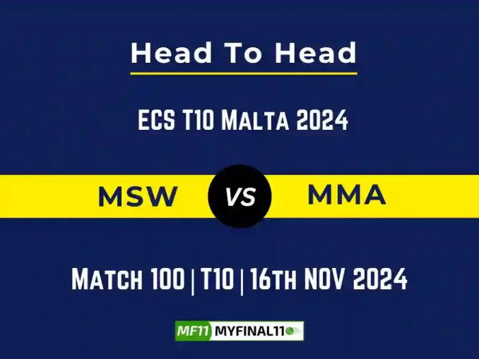 MSW vs MMA Player Battle, Head to Head Team Stats, Team Record