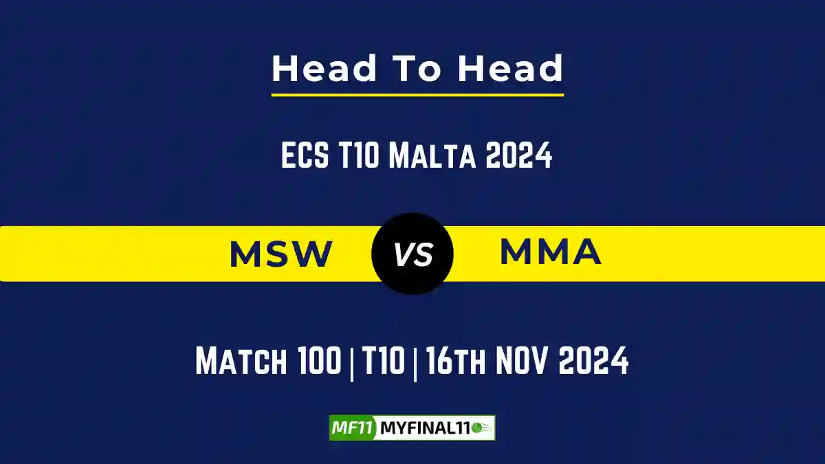 MSW vs MMA Player Battle, Head to Head Team Stats, Team Record