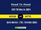 MSW vs MTD Player Battle, Head to Head Team Stats, Team Record - ECS T10 Malta 2024