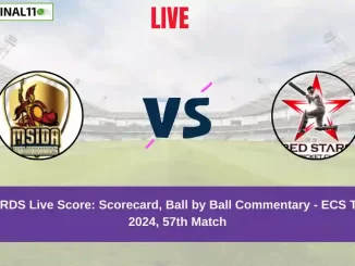 MSW vs RDS Live Score: Scorecard, Ball by Ball Commentary - Match 57, ECS T10 Malta 2024