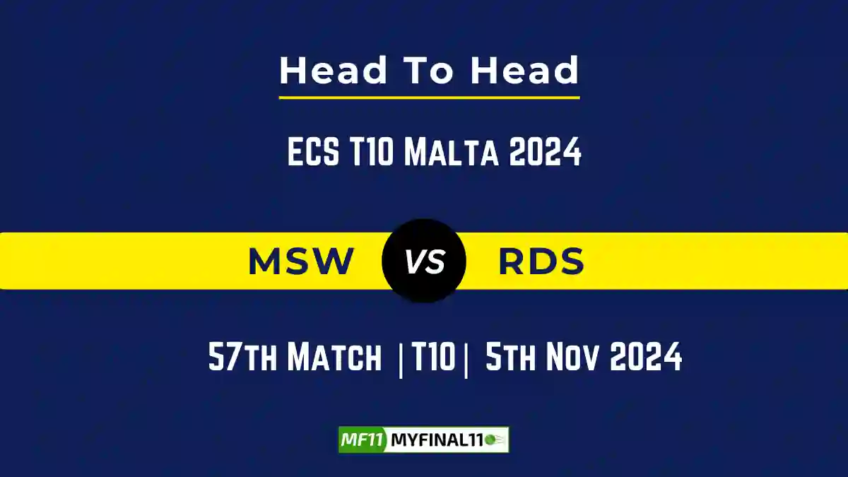 MSW vs RDS Player Battle, Head to Head Team Stats, Team Record - ECS T10 Malta 2024