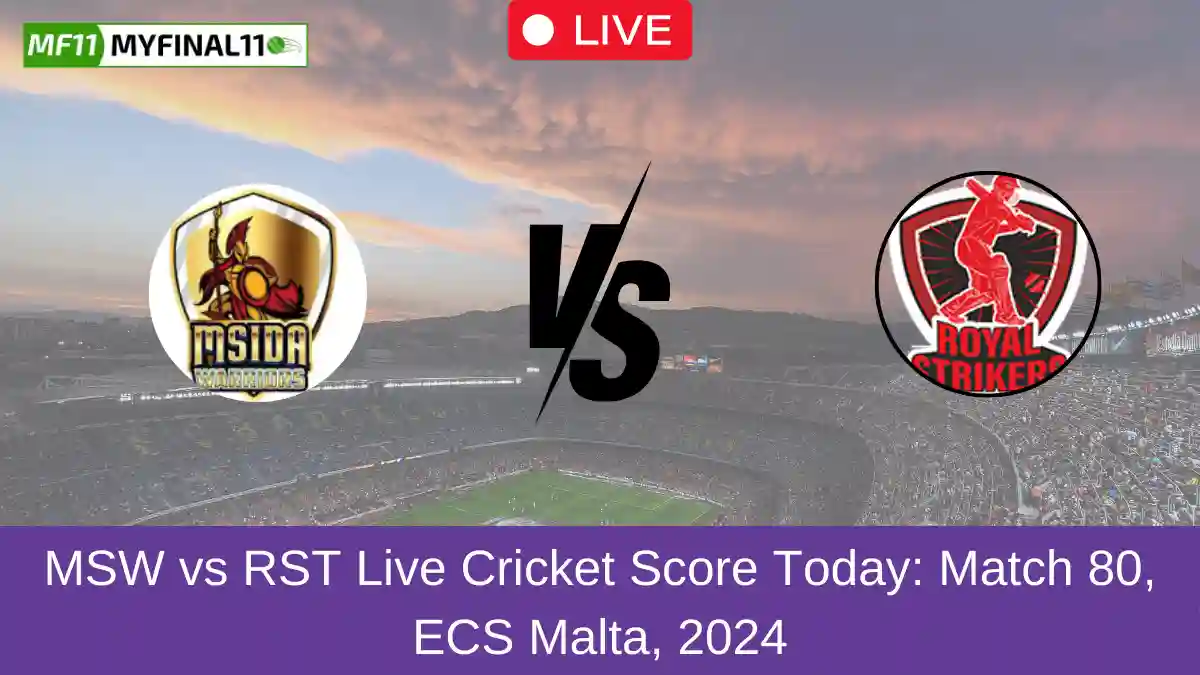 MSW vs RST Live Cricket Score Today Match 80, ECS Malta, 2024