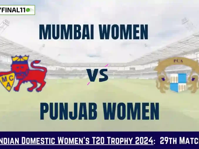 MUM-W vs PUN-W Dream11 Prediction Today: Match 29 Pitch Report, and Key Player | Indian Domestic Women's T20 Trophy 2024