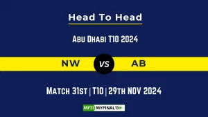 NW vs AB Player Battle, Head to Head Team Stats, Team Record - Abu Dhabi T10 2024