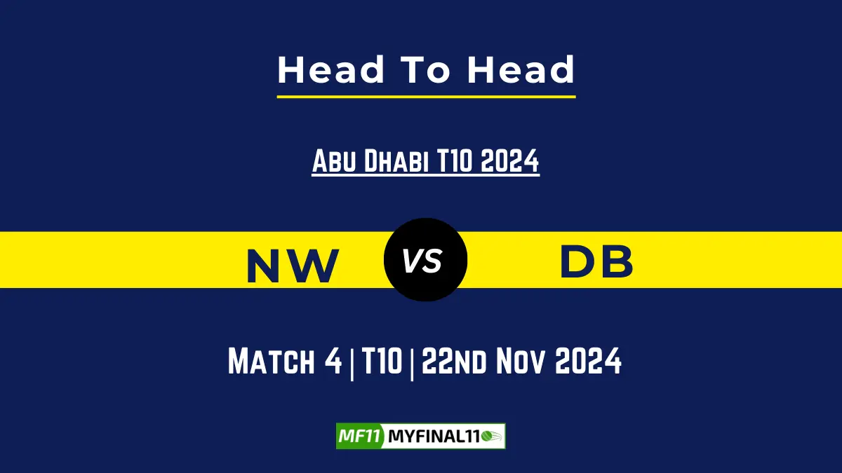 NW vs DB Player Battle, Head to Head Team Stats, Team Record - Abu Dhabi T10 2024