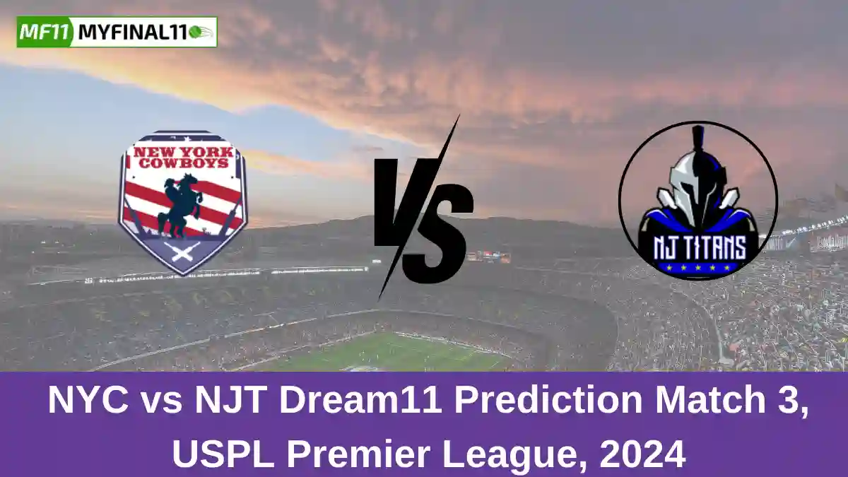 NYC vs NJT Dream11 Prediction Match 3, USPL Premier League, 2024