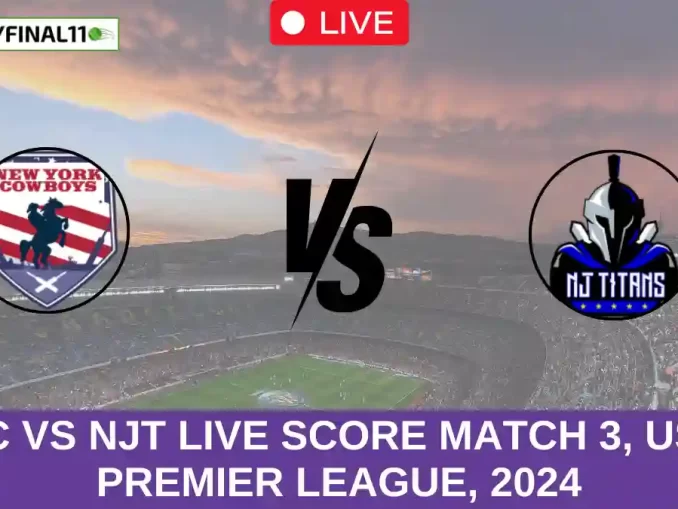 NYC vs NJT Live Score Match 3, USPL Premier League, 2024