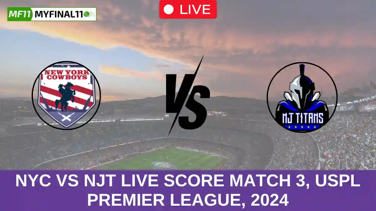 NYC vs NJT Live Score Match 3, USPL Premier League, 2024