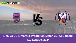 NYS vs DB Dream11 Prediction Match 29, Abu Dhabi T10 League, 2024