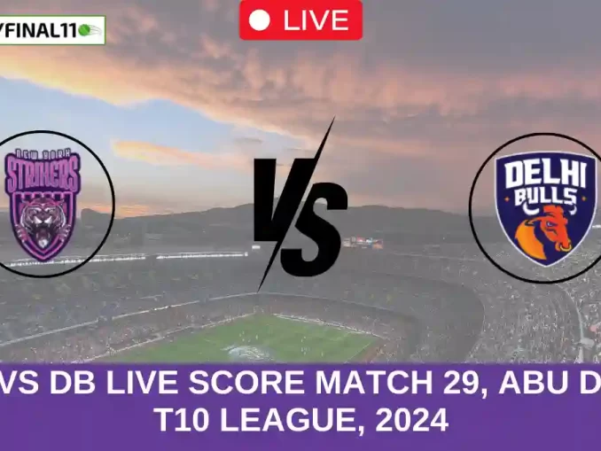 NYS vs DB Live Score Match 29, Abu Dhabi T10 League, 2024