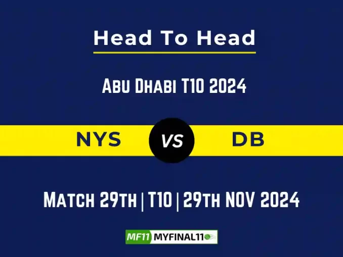 NYS vs DB Player Battle, Head to Head Team Stats, Team Record - Abu Dhabi T10 2024