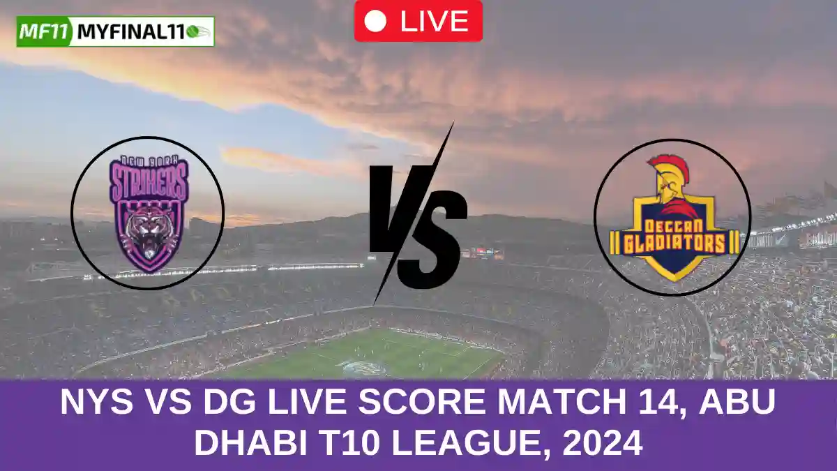 NYS vs DG Live Score Match 14, Abu Dhabi T10 League, 2024