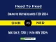 OMN vs NED Player Battle, Head to Head Team Stats, Team Record