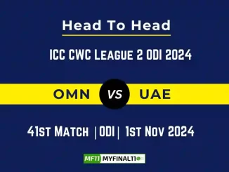 OMN vs UAE Player Battle, Head to Head Team Stats, Team Record - ICC CWC League 2 ODI 2024