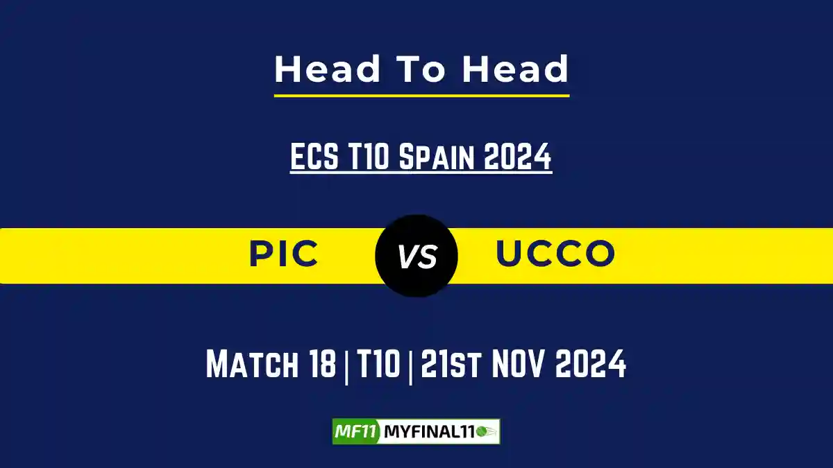 PIC vs UCCO Player Battle, Head to Head Team Stats, Team Record