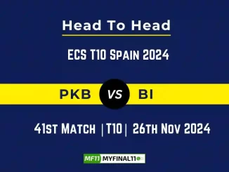 PKB vs BI Player Battle, Head to Head Team Stats, Team Record - ECS T10 Spain 2024