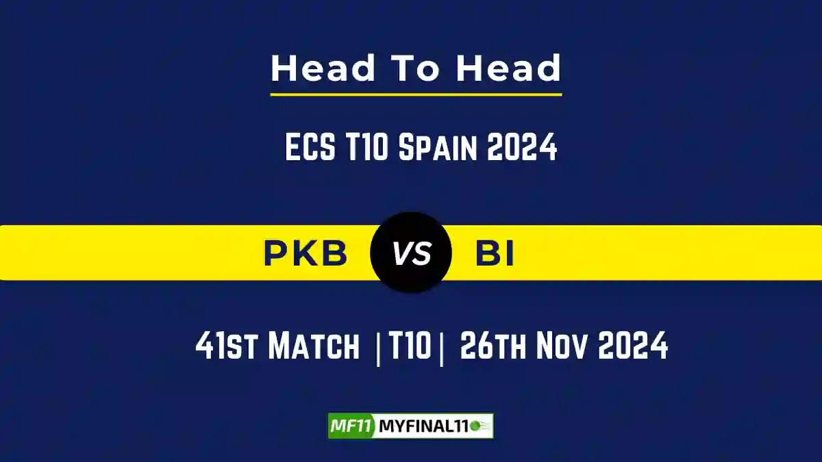 PKB vs BI Player Battle, Head to Head Team Stats, Team Record - ECS T10 Spain 2024