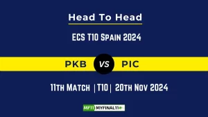 PKB vs PIC Player Battle, Head to Head Team Stats, Team Record - ECS T10 Spain 2024