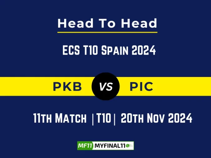 PKB vs PIC Player Battle, Head to Head Team Stats, Team Record - ECS T10 Spain 2024