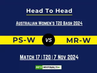 PS-W vs MR-W Player Battle, Head to Head Team Stats, Team Record - Dream11 ECC T10 2024